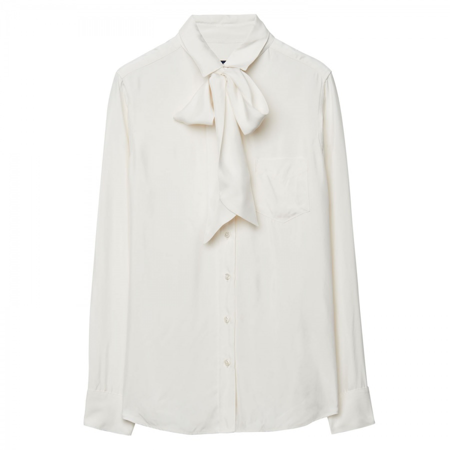 camisa con lazo cuello